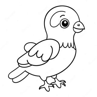 Pagina Para Colorir Do Pombo De Desenho Animado Fofo 39058-32439