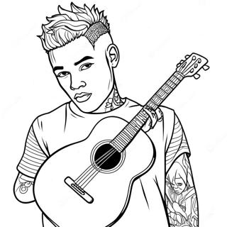 Pagina Para Colorir Xxxtentacion Com Guitarra 39098-32464