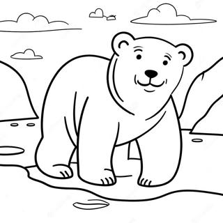 Pagina Para Colorir Urso Polar Aventureiro Explorando O Artico 39108-32479