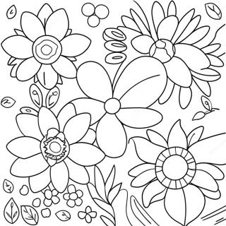 Pagina Para Colorir Flores Coloridas De Primavera 39118-32474