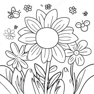 Pagina Para Colorir Flores Coloridas De Primavera 39118-32475