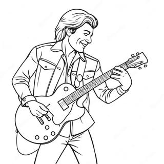 Pagina Para Colorir Guitarrista De Rock N Roll 39137-32494