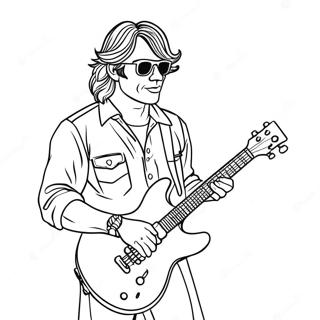 Pagina Para Colorir Guitarrista De Rock N Roll 39137-32495