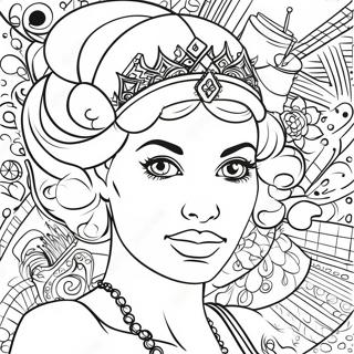 Pagina Para Colorir Da Rainha Artista Do Grafite Estilosa 39168-32525