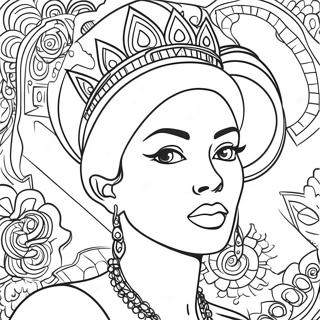 Pagina Para Colorir Da Rainha Artista Do Grafite Estilosa 39168-32526