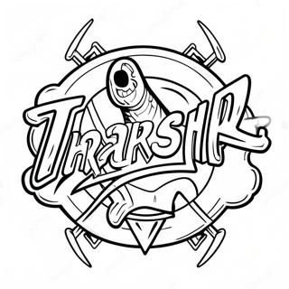 Pagina Para Colorir Do Logo Do Thrasher Skateboard 39297-32631