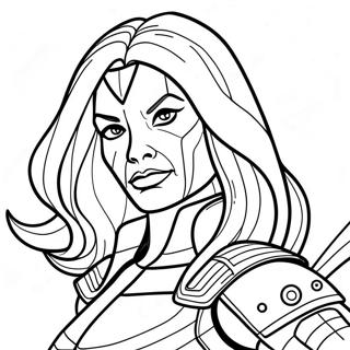 Pagina Para Colorir Da Gamora Em Acao 39338-32661