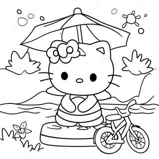 Pagina Para Colorir Da Hello Kitty Verao Divertido 39447-32740