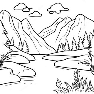 Pagina Para Colorir De Uma Linda Paisagem Canadense 39518-32801