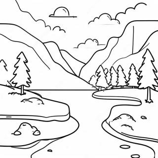 Pagina Para Colorir De Uma Linda Paisagem Canadense 39518-32802