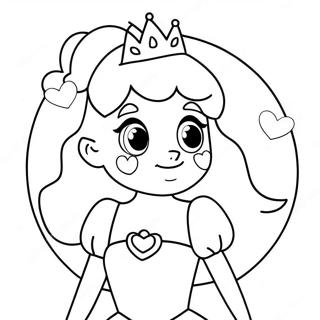 Pagina Para Colorir Princesa Peach Com Coracoes 39618-32881