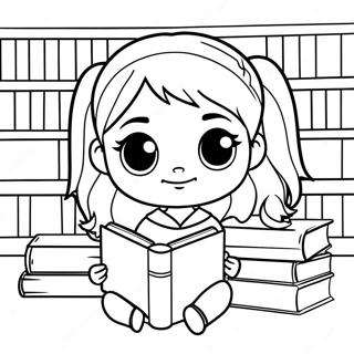 Pagina Para Colorir Chibi Hermione Granger Com Livros 39638-32900