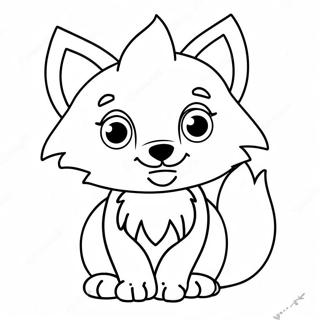 Pagina Para Colorir Lobo Kawaii Fofo 39647-32907