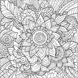 Pagina Para Colorir De Mandala De Flores Dificil 39717-32955