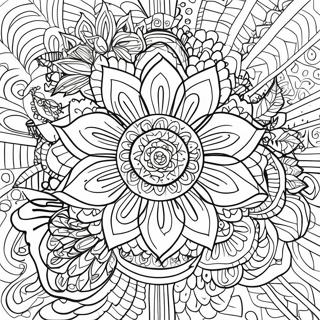 Pagina Para Colorir De Mandala De Flores Dificil 39717-32956