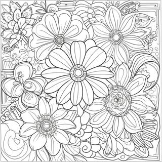 Pagina Para Colorir De Buque De Flores Intricado 39718-32957