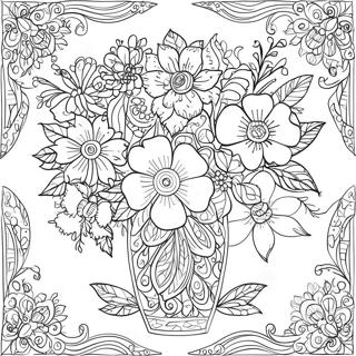 Pagina Para Colorir De Buque De Flores Intricado 39718-32960