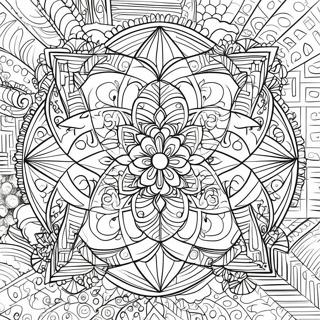 Pagina Para Colorir De Padroes Intricados De Geometria Sagrada 39748-32980