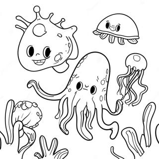 Pagina Para Colorir Do Spongebob E Seus Amigos Medusas 39798-33017