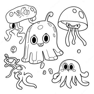 Pagina Para Colorir Do Spongebob E Seus Amigos Medusas 39798-33019