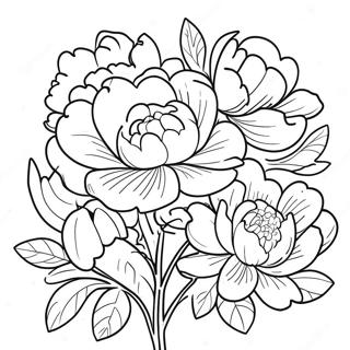 Pagina Para Colorir Do Lindo Buque De Peonias 39898-33102