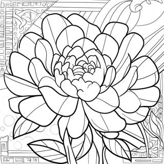 Pagina Para Colorir Do Lindo Buque De Peonias 39898-33104