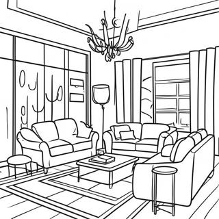 Pagina Para Colorir De Interior De Sala De Estar Aconchegante 39968-33144