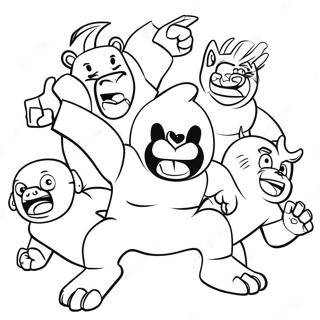 Pagina Para Colorir Da Batalha Engracada De Gang Beasts 39988-33176