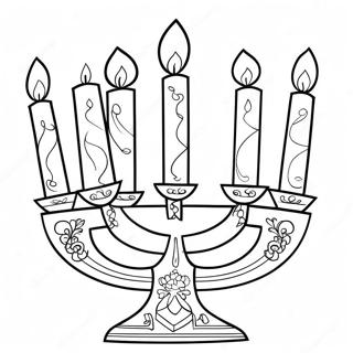 Pagina Para Colorir Da Menora De Hanukkah 39997-33170