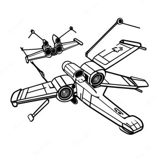 Pagina Para Colorir Do X Wing Starfighter Em Voo 40048-33213