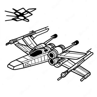 Pagina Para Colorir Do X Wing Starfighter Em Voo 40048-33214