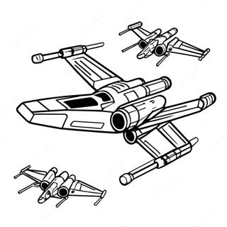 Pagina Para Colorir Do X Wing Starfighter Em Voo 40048-33216