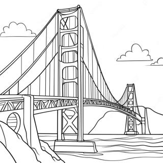 Ponte Golden Gate Páginas Para Colorir