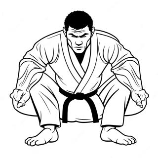 Pagina Para Colorir Lutador De Jiu Jitsu Em Acao 40108-33265