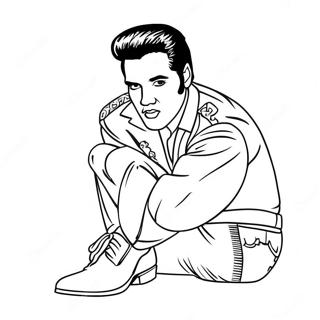 Pagina Para Colorir Elvis Com Sapatos De Camurca Azuis 4011-3245