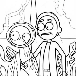 Rick E Morty Stoner Pagina Para Colorir Psicodelica 40137-33287