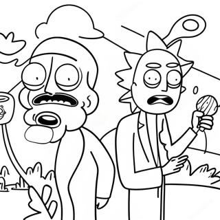 Rick E Morty Stoner Pagina Para Colorir Psicodelica 40137-33288