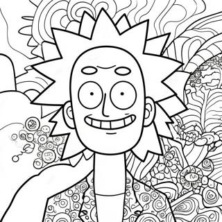 Rick Sanchez Com Padroes Psicodelicos Pagina Para Colorir 40138-33297