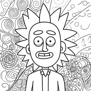 Rick Sanchez Com Padroes Psicodelicos Pagina Para Colorir 40138-33299