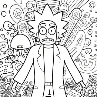 Rick Sanchez Com Padroes Psicodelicos Pagina Para Colorir 40138-33300