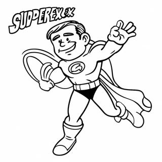 Pagina Para Colorir Do Personagem Superflex Em Acao 40228-33363