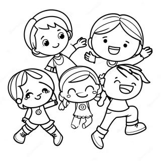 Pagina Para Colorir De Criancas Multiculturais Brincando Juntas 40267-33391