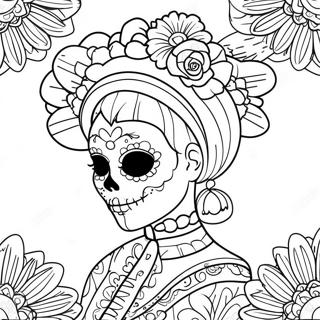 Pagina Para Colorir Catrina Colorida Do Dia Dos Mortos 402-322