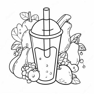 Pagina Para Colorir Smoothie De Frutas Coloridas 40338-33442