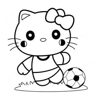 Pagina Para Colorir Futebol Da Hello Kitty 40347-33451