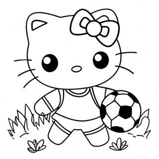 Pagina Para Colorir Futebol Da Hello Kitty 40347-33452