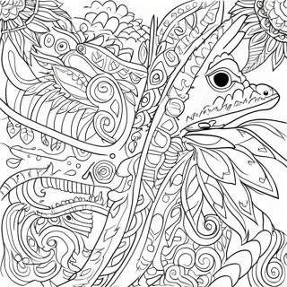 Pagina Para Colorir De Designs De Animais Coloridos Em Casca De Amate 40368-33466