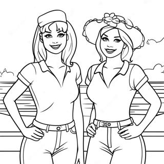 Pagina Para Colorir De Betty E Veronica Em Roupas De Verao 40408-33505