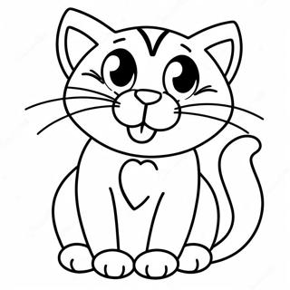 Pagina Para Colorir Do Gato Malvado Em Uma Pose Engracada 40458-33545