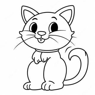 Pagina Para Colorir Do Gato Malvado Em Uma Pose Engracada 40458-33547